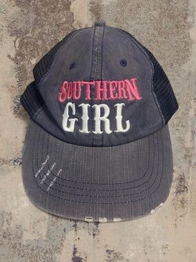 Womens Ponytail Cap Southern Girl Mesh Hat